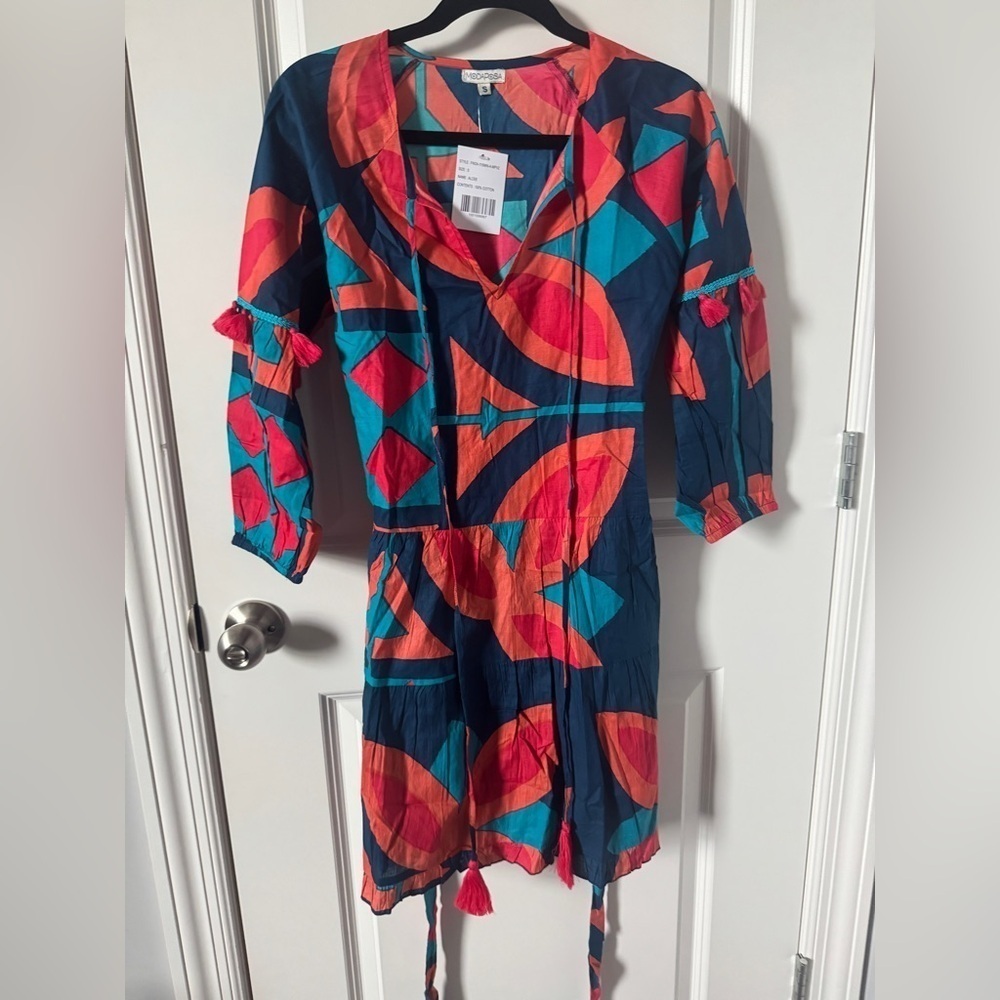 NWT Modaposa Colorful Geometric Print Dress Size Small